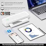 MinZhi Portable Thermal Printer,Wireless Printer Supports 8.5" X 11"US Letter&Legal,A4&A5 Paper,Bluetooth Inkless Travel Printer Compatible with Android iOS & Laptop for Office Travel Home