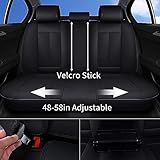 Coverado Car Seat Covers 5 Pieces, Full Set Universal Seat Covers for Cars, Waterproof Nappa Leather Auto Seat Protectors with Head Pillow, Car Interiors Fit for Most Sedans SUV Pick-up Truck, Black