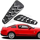 Rear+Side Window Louvers for Ford Mustang 2005 2006 2007 2008 2009 2010 2011 2012 2013 2014 Windshield Sun Shade Cover Vent GT Lambo Style Custom Fit All Weather ABS (Matte Black)