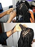 LOHXINHAIR Braiding Hair 24 Inch 6 Packs Black Kanekalon High Temperature Resistance Synthetic Jumbo Bohemian Braids Long Crochet Hair Extensions Soft Yaki Texture for Black Women