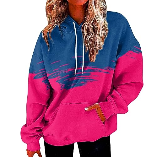 Clearance 2024 Deals Of The Day Zip For Women College Women Hoodies Pink Puff Hoodie Fall Cute Oversized Sweater Flowered Hoodie For Women