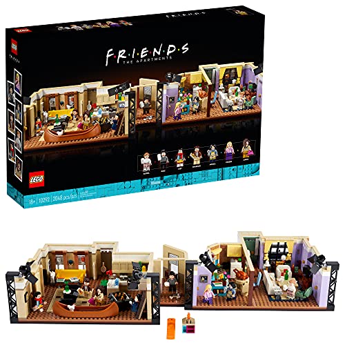 LEGO Icons The Friends Apartments 10292, Friends TV Show Gift from Iconic Series, Detailed Model of Set, Collectors Building Set with 7 Minifigures of Your Favorite Characters