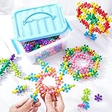 NiToy Snowflake Interlocking Building Block Educational Toy 300PCS for Kids Ages 3+, Spinning Stacking Toy for Kids, Plastic Early Education Fun Learning and Engaging Brain Development Toys