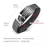 Personalized Photo Bracelet for Men - Free Engraving Custom Bracelets,Hypoallergenic Stainless Steel Adjustable Engraved Wristband,Trendy Waterproof Customizable Picture Bracelet Gift for Women