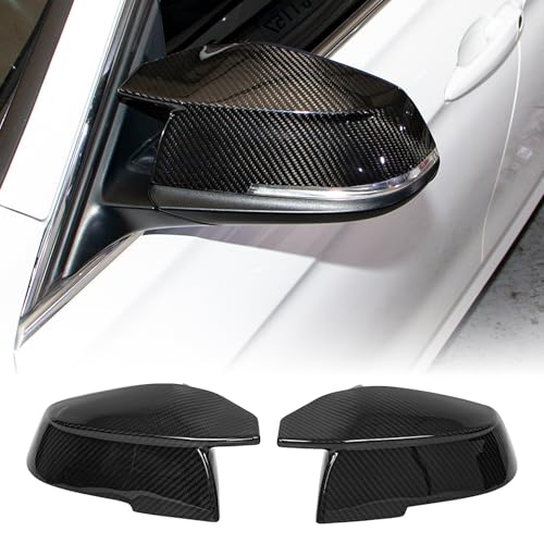 AeroBon Dry Carbon Fiber Mirror Cap Overlays Compatible with 2014-2021 BMW 2-Series F22 Coupe Mirror Caps (Add-On Style)