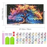 JOOZ Large Tree of Life Diamond Art Kits for Adults - Tree of Life Diamond Painting Kits for Adults, DIY Full Drill Tree of Life Diamond Art Painting, Gem Painting Kit for Wall Decor 27.5 X 15.7 Inch