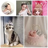 Infant Baby Girl Boy Crown Photo Shoots Headband for Newborn Crystal Princess Party Headwear Photography Props