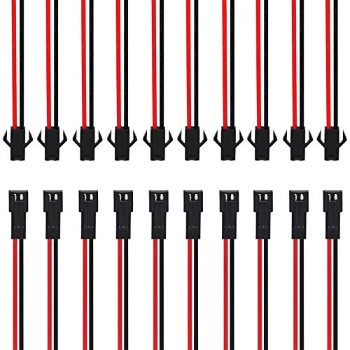 Gikfun JST SM 2-Pins 2P Female & Male Plug Connector Wire Cables for Arduino (Pack of 10 Pairs) AE1045