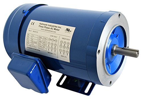 Hallmark Industries MA0520E AC Motor, 2 hp, 1725 RPM, 3PH/60 hz, 208-230/460V AC, 56C/TEFC, with Foot, SF 1.15, Insul F, Inverter Duty, Steel (Pack of 1)