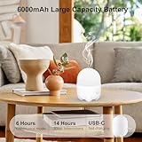 Marchred 150ML Cordless Essential Oil Diffuser, Rechargeable Battery Powered Diffuser, Small Portable Aromatherapy Air Humidifier, 6 Hours Works with 7 LED Color Changing Lights