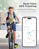 2025 Smart Watch for Kids 6-12 [Kids GPS Tracker/Video Call] Kids Smart Watches Boys Girls, Kids Watch with GPS Tracker, School Mode, Safety Alert, GPS Tracker for Kids Smart Watch SIM Card, Black