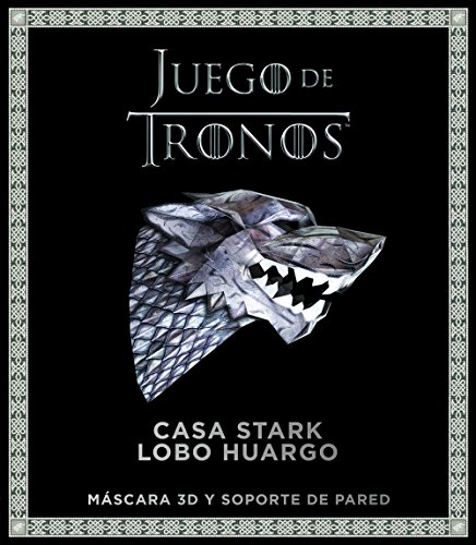 Juego de Tronos. Casa Stark: lobo huargo: Máscara 3D y soporte de pared