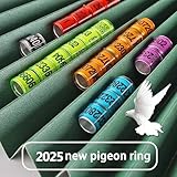 100Pcs Pigeon Leg Rings Multicolor Aluminium Pigeon Leg 8mm Rings Dove Leg Rings Identify Bands Plastic with 2025 AU Training Foot Ring and Word Earring, Quality Durable Bird Health Supply