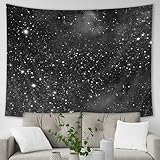 Imirell Night Sky Stars Tapestry 78Wx59H Inches Black Starry Shining Galaxy Universe Space Cosmic Fantasy Texture for Women Men Art Hanging Bedroom Living Room Dorm Wall Blankets Home Decor Fabric