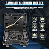 Engine Camshaft Alignment Timing Tool Kit Compatible for Land Rover Range Rover Sport Jaguar Discovery 4 V8 5.0 L V6 3.0L Engine,14PC Engine Timing Belt Tools with Fuel Injector Remover Tool Installer