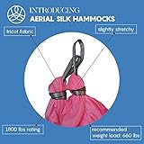 aum active Aerial Yoga Hammock - Durable Aerial Silk with Extension Straps, Carabiners, and Pose Guide - Aerial Silks for Home, Antigravity Yoga, Inversion Exercises, Yoga Starter Kit for All Levels