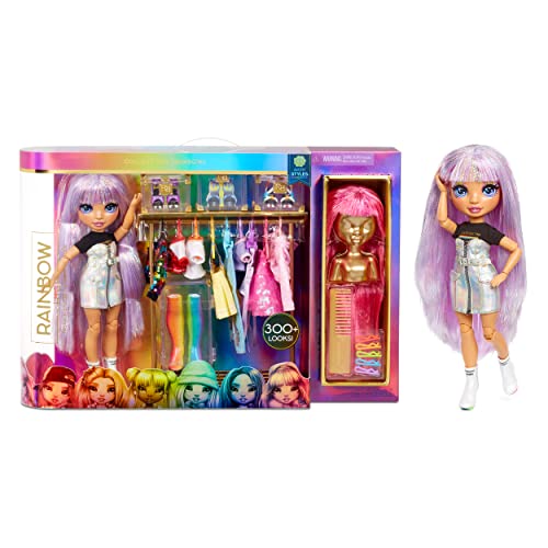 Rainbow High Fashion Studio with Avery Styles Fashion Doll Playset Includes Designer Outfits & 2 Sparkly Wigs for 300+ Looks, Gifts for Kids & Collectors, Toys for Kids Ages 6 7 8+ to 12 Years Old