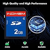 INDMEM 5 Pack SD Card 2GB Class 4 Flash Memory Card 2G SLC Stanard Secure Digital Cards