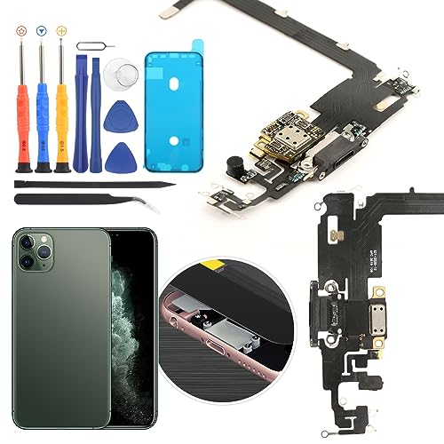 Replacement for iPhone 11 Pro Max Charging Port Dock Connector for iPhone 11 Pro Max Charging Port Replacement USB Charger Board Flex Cable Assembly Accessories with Repair Tools