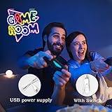 Gamerneon Game Room Large Neon Signs 13.2"x14" Colorful LED,USB Neon Lights for Game Zone Party Decor Bedroom Gaming Wall Lightup Signs