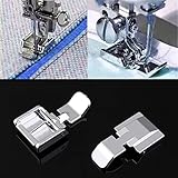 TISEKER 4 Pieces Zipper Presser Foot Set of Invisible Concealed Narrow Zipper Foot, Fits for Most Snap On Singer, Brother, Janome, Babylock Low Shank Sewing Machines