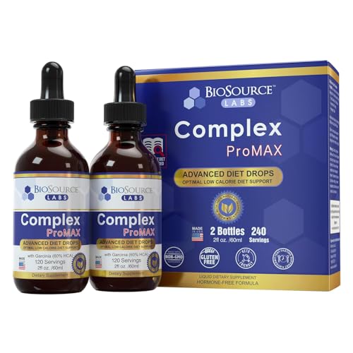 BioSource Labs Complex ProMAX Premium Diet Drops 2 oz (2 Bottle Pack) - 60 Day Supply