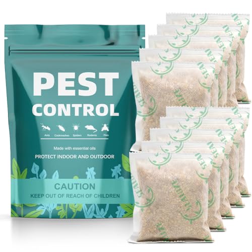 Pigumeco Pest Control Pouches, Indoor Mice Repellent, Repel Mice,Mouse,Rats,Ant,Roach,Spider,Moths& Other Pest,Mouse Repellent Pouches,Safe for Kids & Pets,Pest Control Repellent-10 Pouches