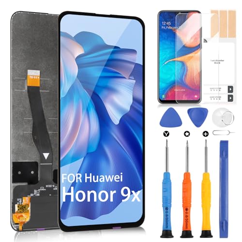 Screen Replacement for Huawei Honor 9X LCD Display STK-LX1 Digitizer Touch Screen Full Assembly with Tools(Black,6.59 inch)
