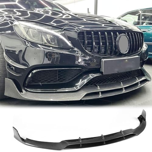 MCARCAR KIT Real Carbon Fiber Front Lip for Mercedes Benz C Class W205 C205 C63 AMG 2Door 2015-2018 Add-on Chin Spoiler Splitter Protector Factory Outlet