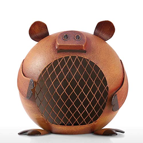 Metal Cute Piggy Bank Vintage Money Coin Bank for Adults Iron Coin Bank Gift Decor Decorative Ornament