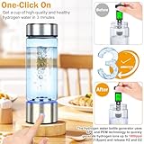 Hydrogen Water Bottle, Hydrogen Water Generator with Advanced SPE PEM Technology, High-Efficiency Portable 420ml Water Ionizer for Office, Travel, Fitness & Everyday Hydration