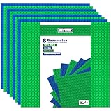 Bestoyz 16 PCS Building Bricks Baseplates, Bundle of 2 Sets, 10x10 Inches, 32x32 Studs