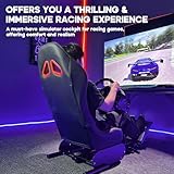 DIWANGUS Racing Simulator Cockpit Steering Wheel Stand with Seat Gaming Chair Sim Racing Cockpit for G29 G920 G923 G27 G25 T248X T248 T300RS T150 458 TX Xbox PS4 PS5 PC Accessories