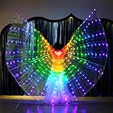 Myohyinwon Light Up Led Isis Wings Belly Dance Carnival Rave Disco Costumes Outfits for Women Adults for Christmas Halloween Party (Colorful)