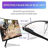 LUFF 4Pcs Anti-Blue-ray Reading Glasses Portable Ultra-Light Readers(1.5X)