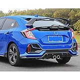 NINTE Spoiler for 2016-2021 Honda Civic 5Dr Hatchback, ABS Painted Gloss Black Type-R Style Rear Trunk Splitter Wing