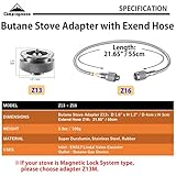 CAMPINGMOON Camping Gas Stove Adapter Convert EN417 Lindal Valve to Butane Gas Stove with Extend Hose Z13/Z16