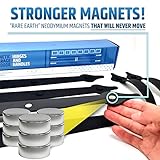 Premium Quality & Strong Magnetic Garage Door Decorative Hardware - Set of 2 Handles + 4 Hinges - Faux Garage Door Accents Kit for Curb Appeal | No Installation Needed | Will Never Fall Off