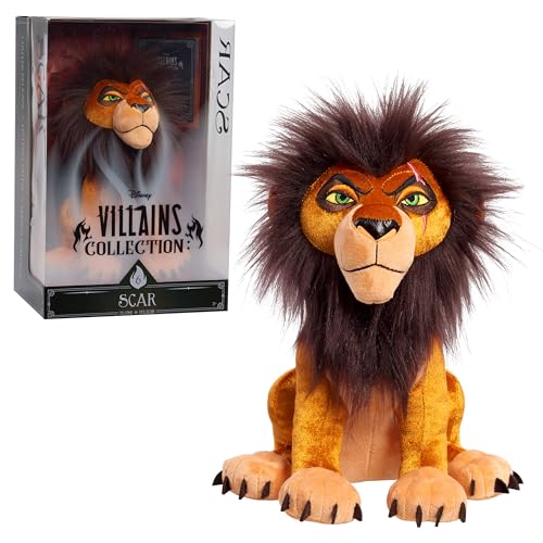 Disney Villains Collection: Scar, 13-inch Collectible Stuffed Animal, The Lion King, Kids Toys for Ages 3 Up by Just Play