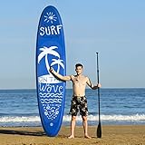 Goplus 9.8'/10'/11' Inflatable Stand Up Paddle Board, 6.5” Thick SUP with Premium Accessories and Carry Bag, Wide Stance, Bottom Fin for Paddling, Surf Control, Non-Slip Deck, for Youth and Adult