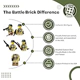 Battle Brick Collectible US Army WW2 Tan Soldiers Complete Squad Custom Minifigures | Genuine Military Minifig | Printed in The USA | 1.6 Inches Tall | Great Gift for Ages 8+ to Adult AFOL