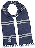 Harry Potter Hogwarts Houses Knit Ravenclaw Scarf & Pom Beanie Set (Ravenclaw)