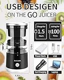 Citrus Juicer Machines Rechargeable - Portable Juicer with USB and Cleaning Brush for Orange, Lemon, Grapefruit（Update）