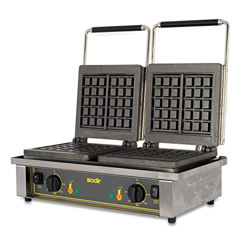 Equipex (GED10) - 110 Waffle/Hr Double Brussels Waffle Baker