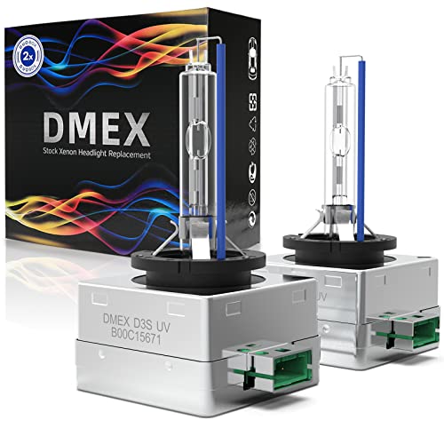 DMEX D3S HID Headlight Bulbs Xenon 8000K White Blue 35W Replacement 66340 42403 42302 Headlamp - Pack of 2(Not fit Halogen Headlight Assembly)