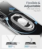 Shields Up for Samsung Galaxy S21 Case with Stand, Galaxy S21 Case Clear with Double Ring Holder [Adjustable & Foldable] Shockproof Protective Cover for Samsung Galaxy S21 - Clear