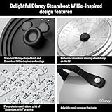 Disney 100 Meyer Nonstick Induction Stackable Cookware 4pc Set | Pots and Pans Essentials | Steamboat Willie Edition | Dishwasher Safe | Oven Safe