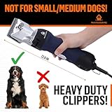 Professional Dog Grooming Clippers for Thick Coats - Dog Shears Heavy Duty Hair Kit - Large Dog Shaver Set - Pet Trimmer for XL Large Dogs, Horses, Livestock