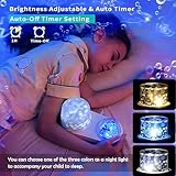 Ocean Kids Night Light Projector,360°Rotating Jellyfish Lamp Projector with 7 Films & Timer Sensory Lights,Baby Toddler Bedroom Ceiling Projector, Birthday Christmas Gifts for Children Adults