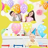 100 Pcs 12 Inch Colorful Polka Dot Balloons, Latex Balloons Assorted Colors for Happy Birthday Festival Wedding Anniversary Decoration Christmas Baby Shower Party Supplies